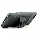 Wholesale Apple iPhone 6 4.7 TPE Armor Shell Holster Combo Belt Clip (Black)